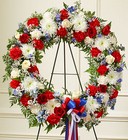 Red White and Blue <BR>Standing Wreath Davis Floral Clayton Indiana from Davis Floral